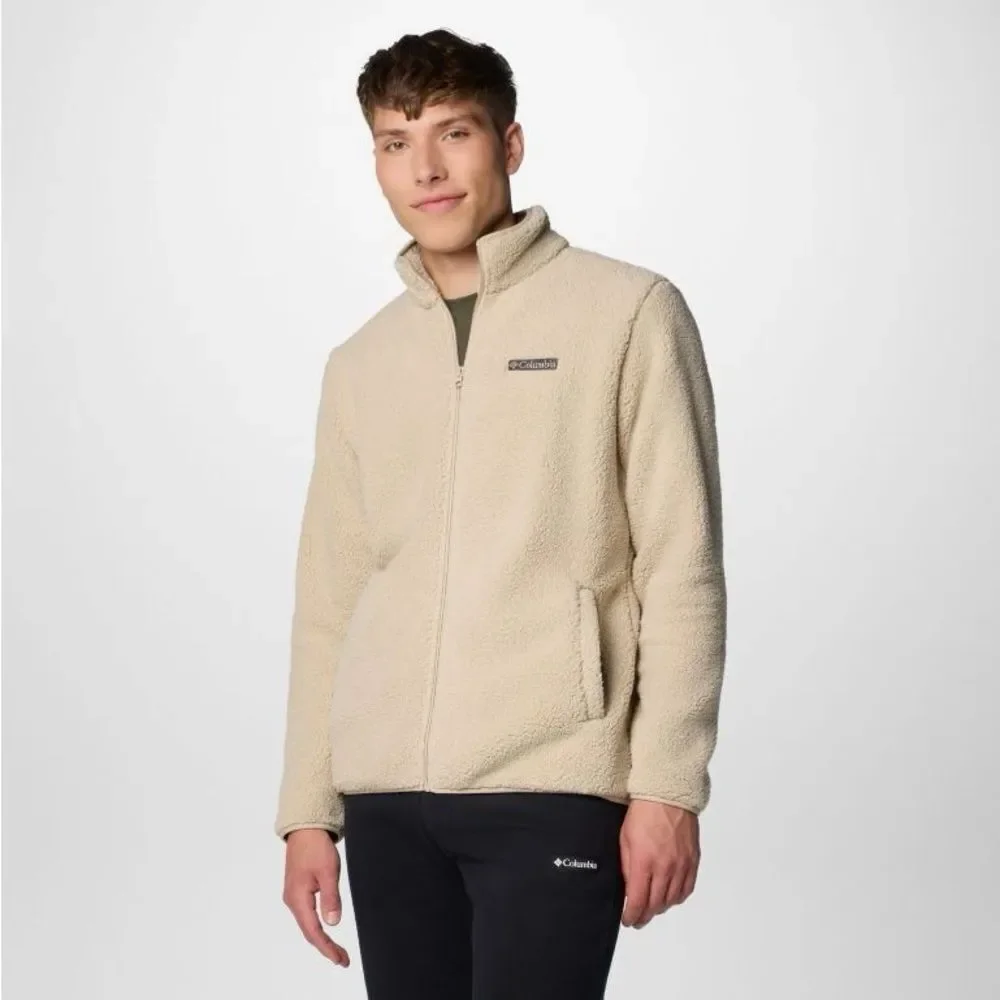 Columbia Men's Rugged Ridge II Full Zip Sherpa Fleece - XL, Ancient Fossil, NEW‎